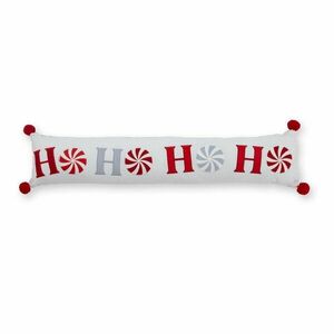 Piros-fehér huzatfogó párna 20x90 cm Christmas Ho Ho Ho – Catherine Lansfield kép