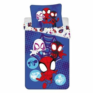 Kék egyszemélyes pamut gyerek ágyneműhuzat 140x200 cm Spidey – Jerry Fabrics kép