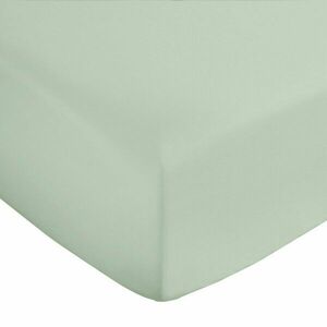 Világoszöld gumis pamut-szatén lepedő 135x190 cm Cotton Sateen – Bianca kép