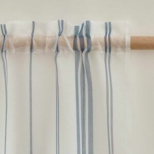 Fehér voile fényáteresztő függöny 140x122 cm Harbour Stripe – Catherine Lansfield kép