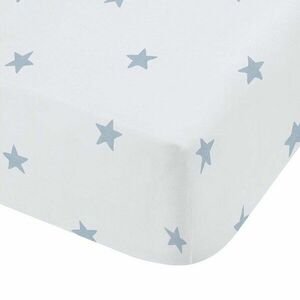 Fehér-kék gumis pamut gyerek lepedő babaágyhoz 70x140 cm Mini Star & Stripes – Bianca kép
