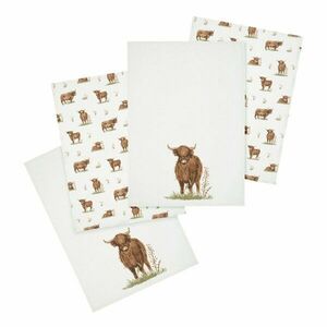 Pamut konyharuha szett 4 db-os 50x70 cm Angus Highland Cow – Catherine Lansfield kép