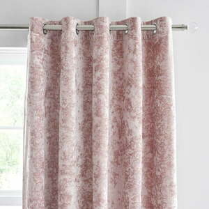 Rózsaszín bársony függöny szett 2 db-os 168x137 cm Crushed Velvet – Catherine Lansfield kép