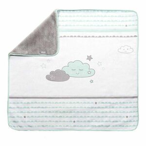 Fehér-mentazöld mikroplüss gyerek takaró 80x80 cm Happy Cloud – Roba kép