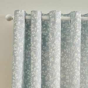 Kék függöny szett 2 db-os 117x183 cm Brooke Floral – Catherine Lansfield kép