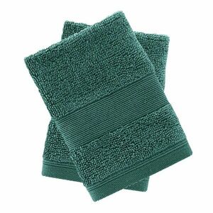 Sötétzöld frottír pamut törölköző szett 2 db-os 30x30 cm Anti-Bacterial – Catherine Lansfield kép