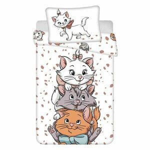 Fehér pamut gyerek ágyneműhuzat babaágyhoz 100x135 cm Marie Cat "Friends" – Jerry Fabrics kép