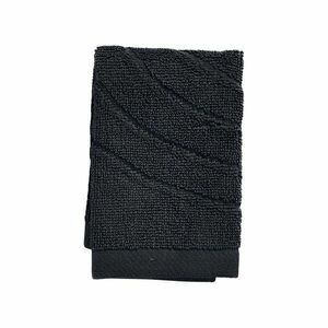 Fekete frottír pamut törölköző 30x30 cm Time – Zone kép