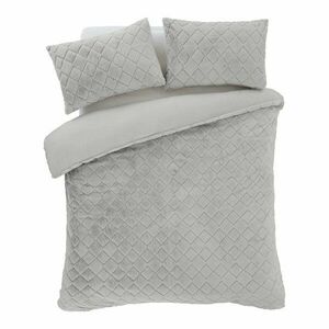 Szürke kétszemélyes mikroplüss ágyneműhuzat 200x200 cm Cosy Diamond – Catherine Lansfield kép
