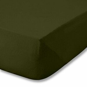 Khaki gumis flanel lepedő 150x200 cm Brushed – Catherine Lansfield kép