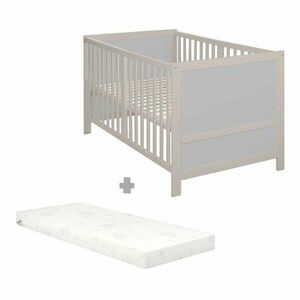 Szürke babaágy állítható magassággal 70x140 cm Easy Sleep – Roba kép