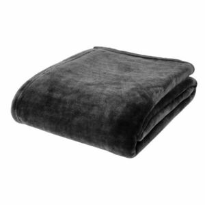 Fekete mikroplüss takaró 130x170 cm Raschel Velvet – Catherine Lansfield kép
