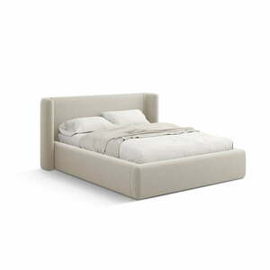 Bézs kárpitozott ágyneműtartós franciaágy ágyráccsal 200x200 cm Jason – Windsor & Co Sofas kép