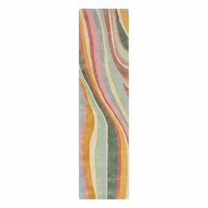 Kézi szövésű gyapjú futószőnyeg 60x230 cm Abstract Flow – Flair Rugs kép