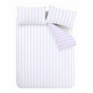 Fehér-levendula színű kétszemélyes-hosszabbított ágyneműhuzat 230x220 cm Stripe Tease – Sassy B kép