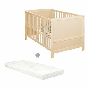 Natúr színű babaágy állítható magassággal 70x140 cm Easy Sleep – Roba kép