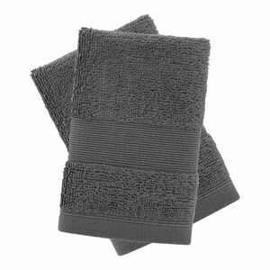 Sötétszürke frottír pamut törölköző szett 2 db-os 30x30 cm Anti-Bacterial – Catherine Lansfield kép