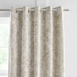 Bézs bársony függöny szett 2 db-os 229x229 cm Crushed Velvet – Catherine Lansfield kép