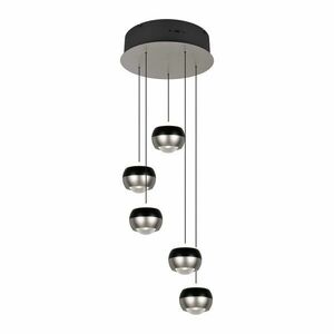 Fekete-ezüstszínű LED függőlámpa ø 30 cm Orbit – Trio Select kép