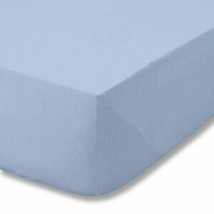 Világoskék gumis flanel lepedő 135x190 cm Brushed – Catherine Lansfield kép