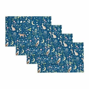 Pamut tányéralátét szett 4 db-os 30x46 cm Enchanted Twilight Animals – Catherine Lansfield kép