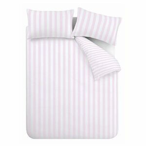 Fehér-rózsaszín kétszemélyes-hosszabbított ágyneműhuzat 230x220 cm Stripe Tease – Sassy B kép