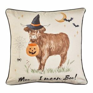 Díszpárna Halloween mintával 45x45 cm Halloween Highland Cow – Catherine Lansfield kép