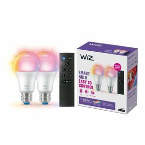 LED okos izzó szett 2 db-os E27, 9 W – WiZ kép