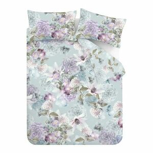 Világoskék kétszemélyes-hosszabbított ágyneműhuzat 230x220 cm Floral Serenity – RHS kép