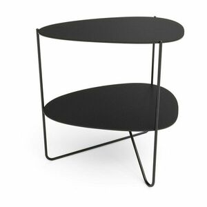Fekete fém dohányzóasztal 37x44 cm Curve Double Bull – LIND DNA kép