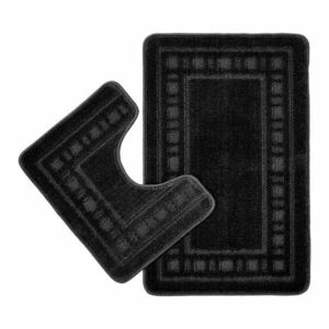 Fekete fürdőszobai kilépő szett 2 db-os WC-hez 50x80 cm Armoni – Catherine Lansfield kép