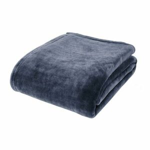 Sötétkék mikroplüss takaró 130x170 cm Raschel Velvet – Catherine Lansfield kép