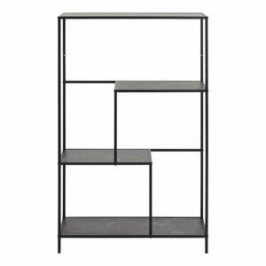 Matt fekete könyvespolc márvány dekorral 72x170x32 cm Infinity – Actona kép