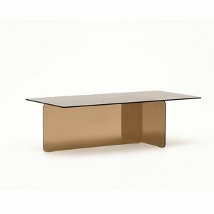 Barna üveg dohányzóasztal 60x120 cm Zaren – Kave Home kép