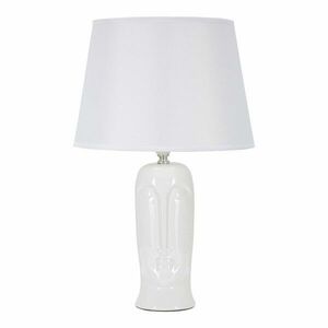 Fehér kerámia asztali lámpa textil búrával (magasság 46 cm) Statua – Mauro Ferretti kép