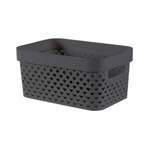 Sötétszürke műanyag tárolódoboz 26x17, 5x12 cm Pure – Curver kép