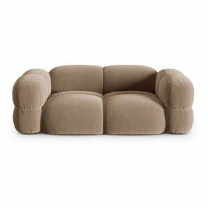 Barna bársony kanapé 210 cm Loretto – Cosmopolitan Design kép