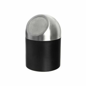 Fekete rozsdamentes acél szemetes 1, 2 l BLACK – Orion kép