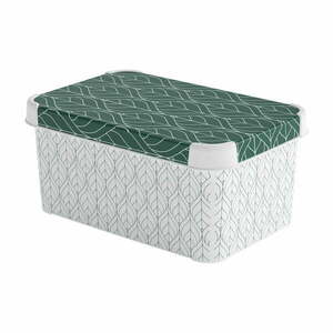 Fehér-zöld fedeles műanyag tárolódoboz 29, 5x19, 5x13, 5 cm S – Curver kép