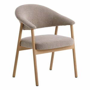Bézs tölgyfa karfás étkezőszék szett 2 db-os Elk – Unique Furniture kép