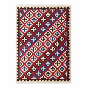 Piros kétoldalas kézi szövésű gyapjú szőnyeg 200x290 cm Kamal Rami – Nouristan kép