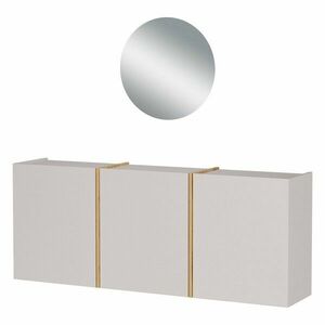 Krémszínű előszoba bútor 138x200x27 cm Libbiano – Germania kép