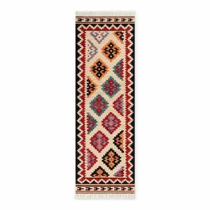 Piros kétoldalas kézi szövésű gyapjú futószőnyeg 60x190 cm Kamal Kian – Nouristan kép
