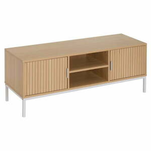 Natúr színű TV-állvány tölgyfa dekorral 120x45x40 cm Mid-Lines – Casa Selección kép