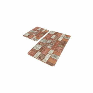 Barna bársony fürdőszobai kilépő szett 2 db-os 60x100 cm – Mila Home kép
