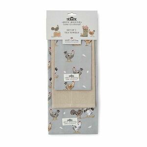 Pamut konyharuha szett 3 db-os 45x65 cm Hen House – Cooksmart ® kép