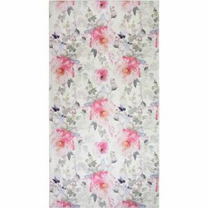 Rózsaszín-elefántcsont színű mosható futószőnyeg 80x200 cm Pink Garden – Vitaus kép
