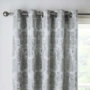 Szürke damaszt függöny szett 2 db-os 168x229 cm Damask Jacquard – Catherine Lansfield kép
