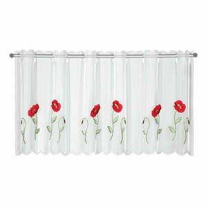 Fehér fényáteresztő függöny 155x45 cm Poppies – Sehlbach kép