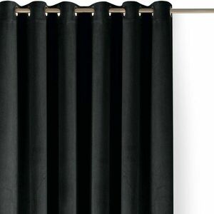 Fekete bársony dimout (részleges sötétítő) függöny 140x270 cm Velto – Filumi kép